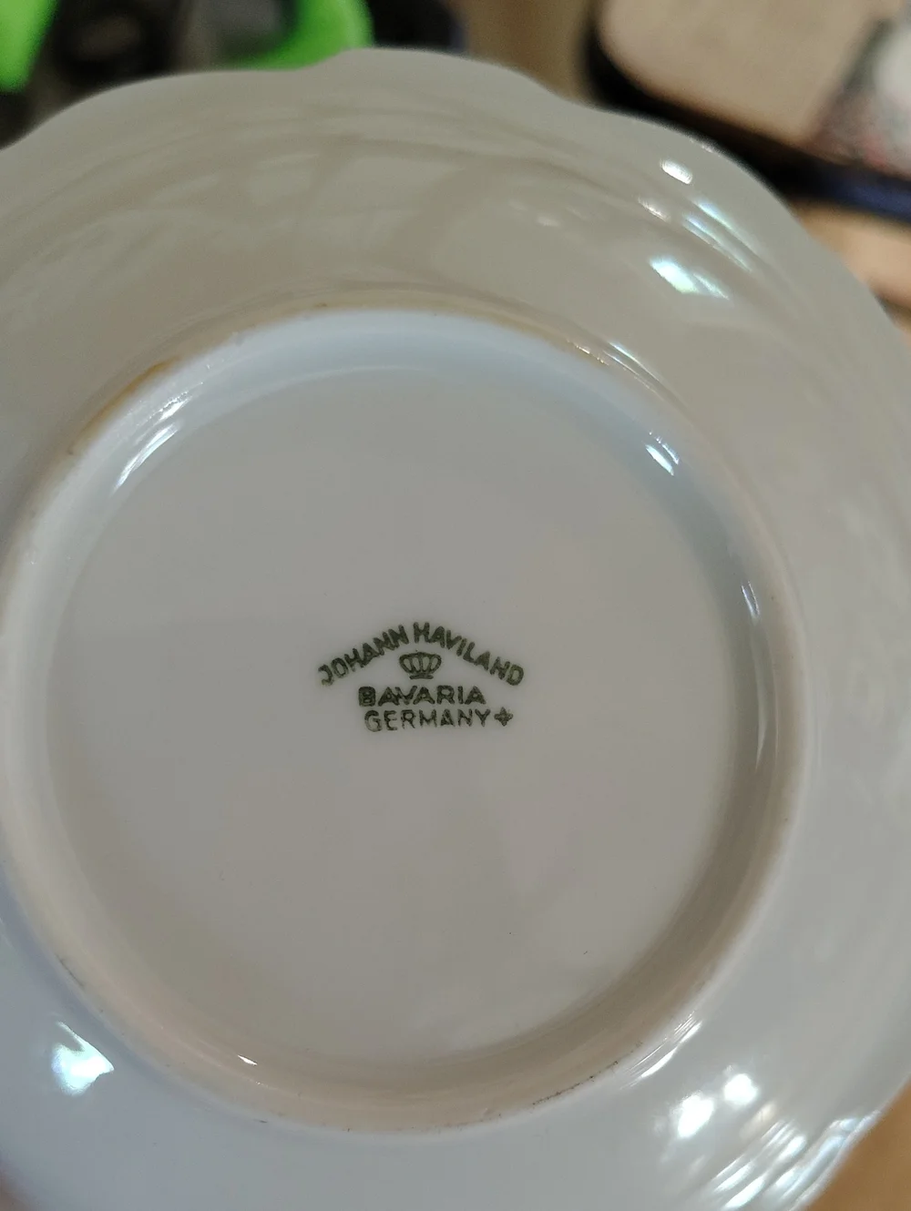 Haviland White Porcelain Small Serving Bowl with Pink Rose Garlands